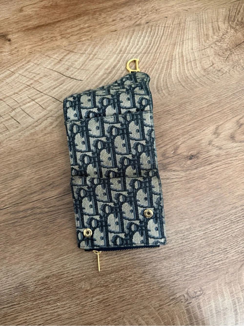 Dior Saddle Lotus Wallet with Authenticity Card